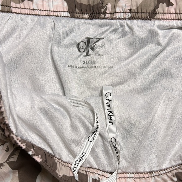 Calvin Klein Brown and Cream Athletic Shorts - Picture 3 of 4